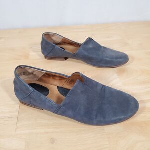 BOC Born Suree Loafers Women's 9.5 M Flats Lagenlook Blue Leather Denim Z33634